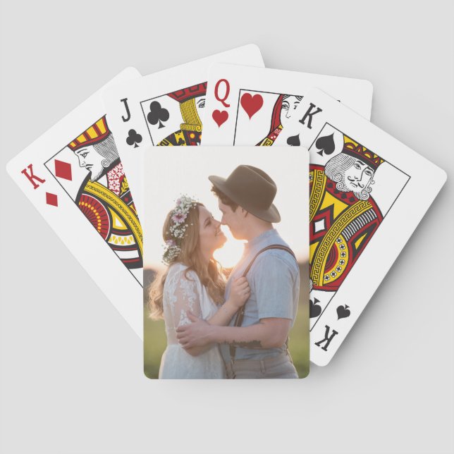 Elegant Personalised Photo Playing Cards (Back)