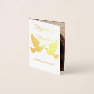 Elegant Personalised Photo Wedding Invitation Card