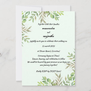 Elegant Personalised Photo Wedding Invitation Card