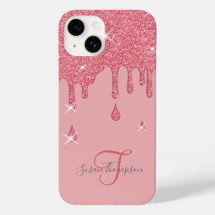 Elegant Personalised Pink Effect Sparkles  Case-Mate iPhone 14 Case