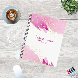 Elegant Personalised Pink Girly Notebook