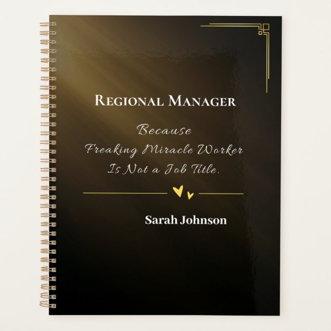 Elegant Personalised Profession Planne Planner (Front)