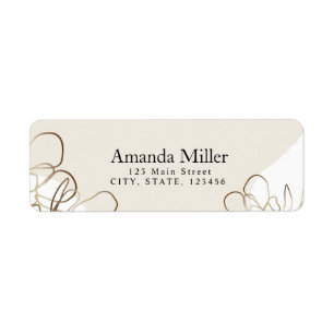 Elegant Personalised Return Address Label