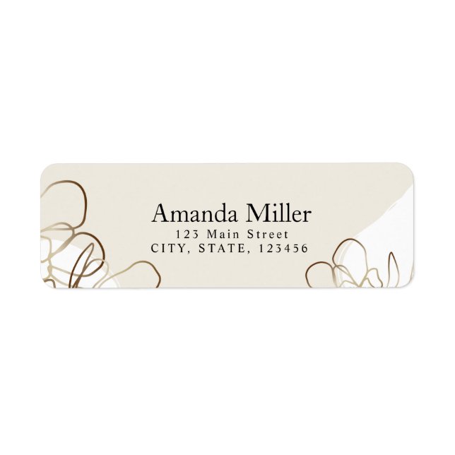 Elegant Personalised Return Address Label (Front)
