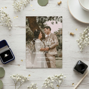 “Elegant Personalised Save the Date Card”