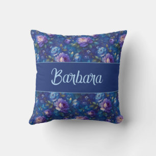 Elegant Personalised Stylish Romantic Floral Chic Cushion