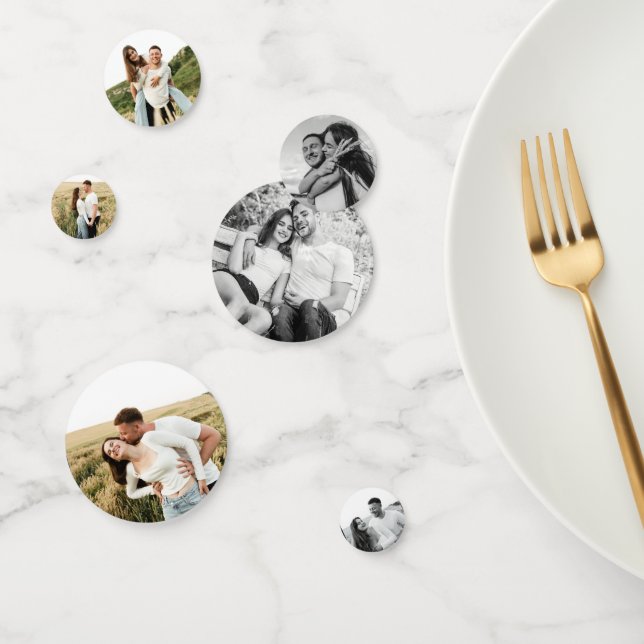 Elegant Personalised Unique Photo Wedding Confetti (Group)
