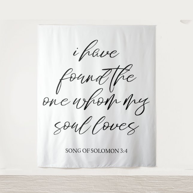 Elegant Personalised Wedding Backdrop Banner  Tapestry (Front)