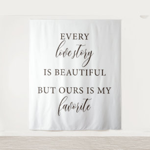 Elegant Personalised Wedding Backdrop Tapestry 