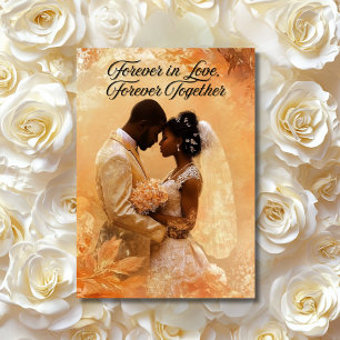 Elegant Personalised Wedding Card African Americ
