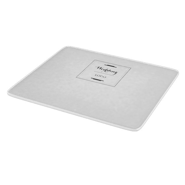 Elegant Personalised Wedding  Custom Modern Gift Cutting Board (Corner)