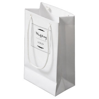 Elegant Personalised Wedding  Custom Modern Gift Small Gift Bag