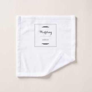 Elegant Personalised Wedding  Custom Modern Gift Wash Cloth