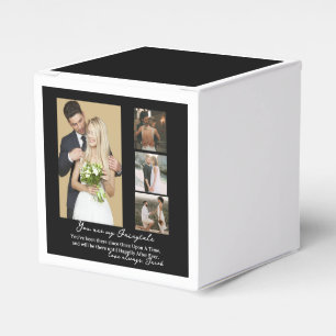Elegant Personalised Wedding Day Photo Collage  Favour Box