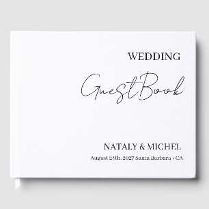 Elegant Personalised Wedding Guest Book