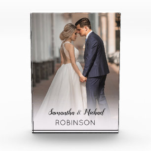 Elegant Personalised Wedding Photo Block