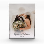 Elegant Personalised Wedding Photo Block<br><div class="desc">This elegant mr and mrs photo block is the perfect gift for any newly weds,  featuring a photo from their wedding day and their family name and date of their wedding.</div>