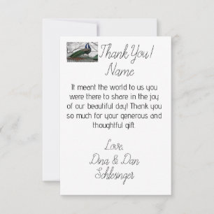 Elegant Personalised Wedding Thank You Cards