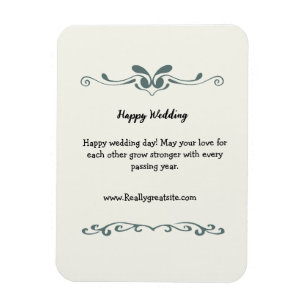 elegant personalised wedding welcom magnet