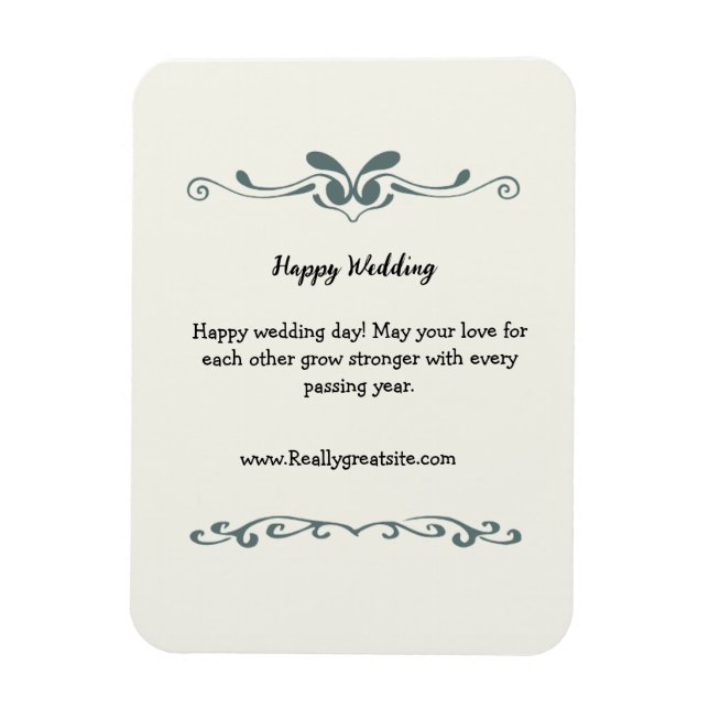elegant personalised wedding welcom magnet (Vertical)