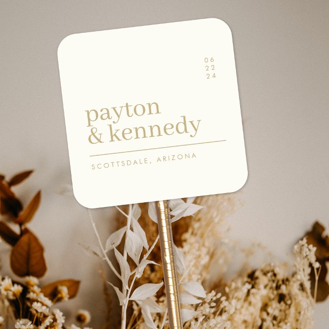 Elegant Personalised With Name Wedding Plan Event Square Sticker (Creator Uploaded)