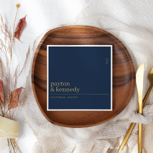 Elegant Personalised With Name Wedding Reception Napkin