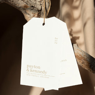 Elegant Personalised With Name Wedding Thank You Gift Tags