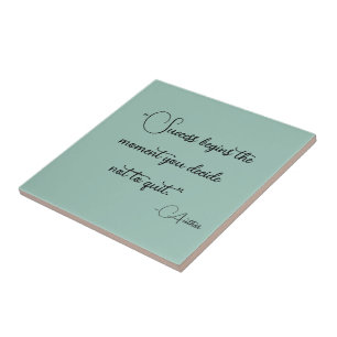 Elegant Personalised Your Favourite Quote   Ceramic Tile