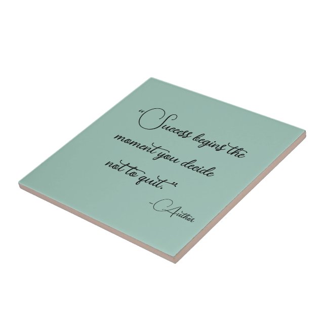Elegant Personalised Your Favourite Quote   Ceramic Tile (Side)