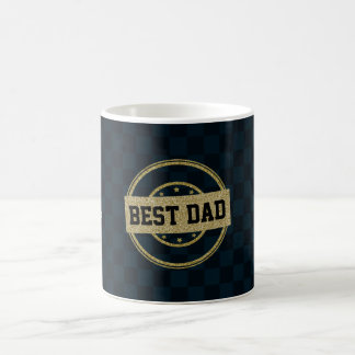 Elegant Personalized Best Dad Gold Glitter Coffee Mug