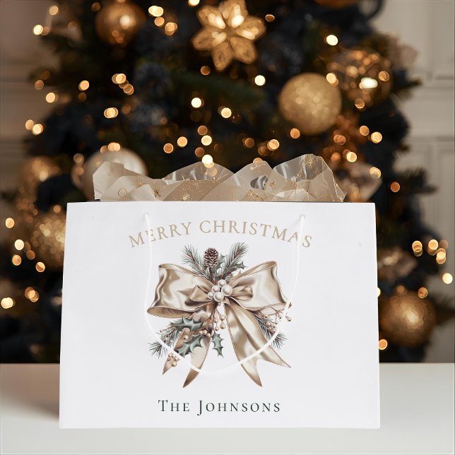 Elegant Personalized Christmas Gift Bag (Creator Uploaded)