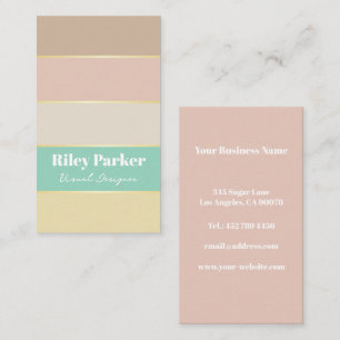 Elegant Personalized Colorblock Business Card