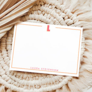 Elegant Personalized Monogram 3D Letter L Initial Card