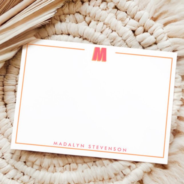 Elegant Personalized Monogram 3D Letter M Initial  Card (Creator Uploaded)