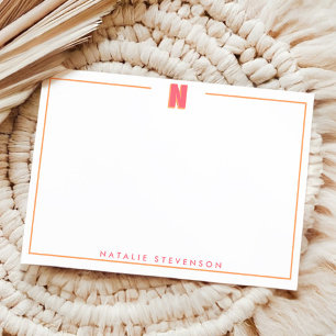 Elegant Personalized Monogram 3D Letter N Initial Card