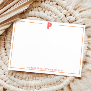 Elegant Personalized Monogram 3D Letter P Initial Card