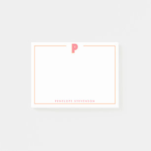 Elegant Personalized Monogram 3D Letter P Initial  Post-it Notes