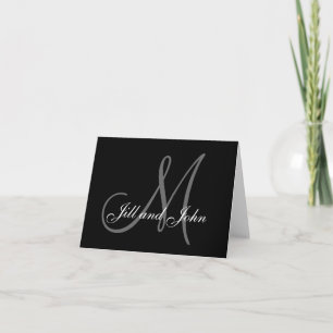 Elegant Personalized Monogram Thank You Cards