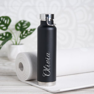 Elegant Personalized Name Script Water Bottle