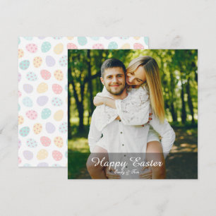 Elegant Personalized Photo Happy Easter Holiday Card