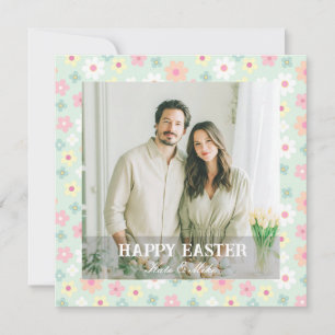 Elegant Personalized Photo Happy Easter Holiday Card