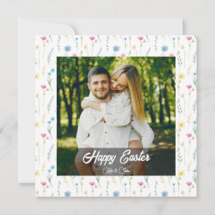 Elegant Personalized Photo Happy Easter  Holiday Card