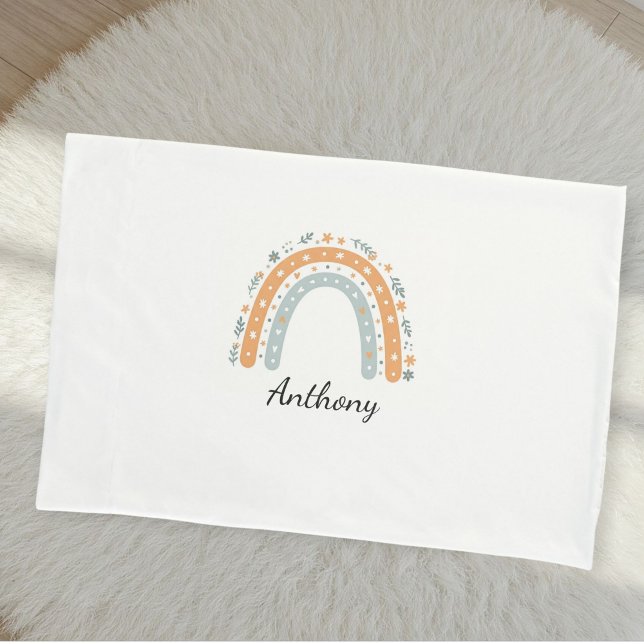 Elegant Personalized Rainbow Pillowcase  (Creator Uploaded)