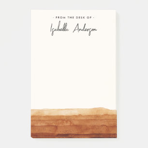 Elegant Personalized Watercolor Abstract Desert  Post-it Notes