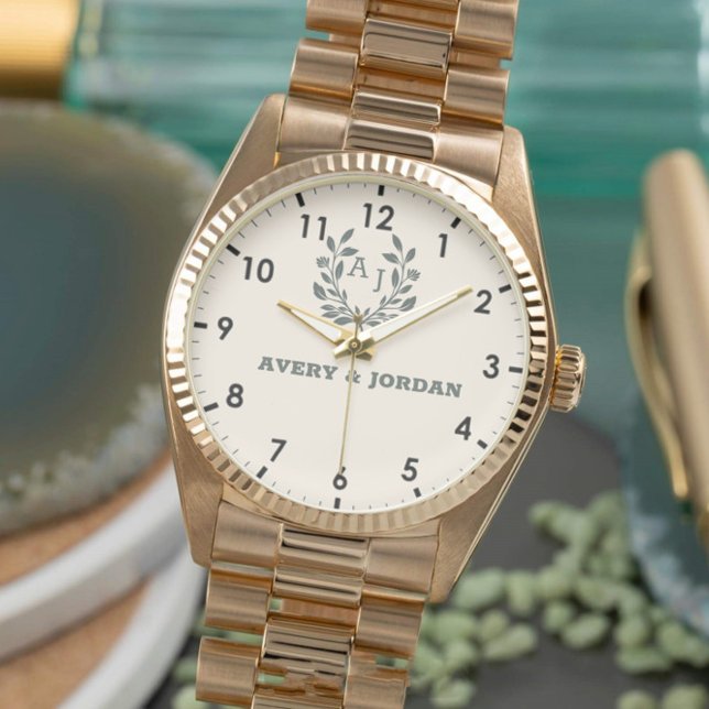Elegant Personalized Wedding Couple Names Watch (Creator Uploaded)