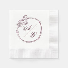 Elegant Personalized Wedding Napkin