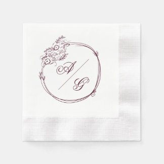 Elegant Personalized Wedding Napkin