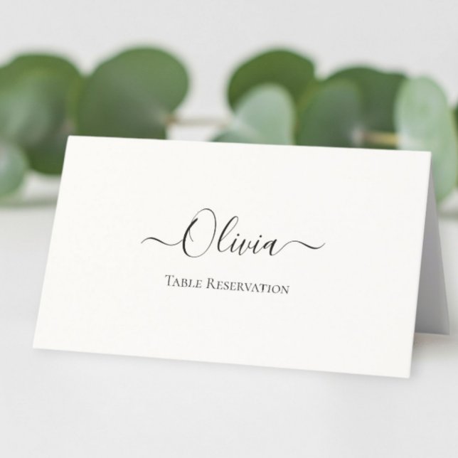 Elegant Personalized Wedding Place Card –  Simple  (Creator Uploaded)