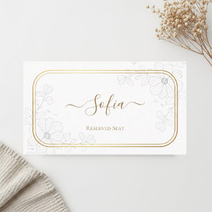 Elegant personalized wedding placeholder. Custom  Place Card