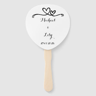 Elegant Personalized White wedding Hand Fan